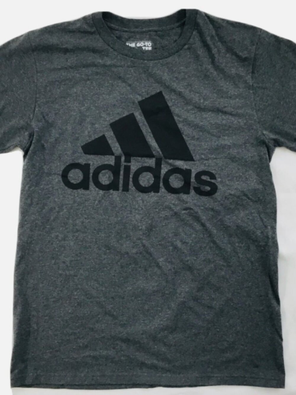 Adidas Men's The Go-To Tee, Dark Heather Gray - Picture 2 of 4